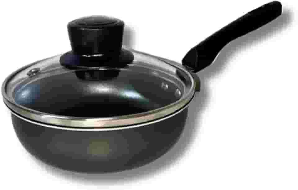 Frigideira Ovo Antiaderente Pequena C/tampa Vidro 12 Cm (Grafite Black)