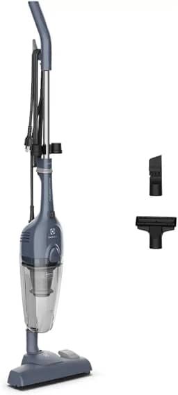 Aspirador de Pó Vertical com fio portátil de mão 2 em 1 potente 1600W cabo 4.7m com capacidade 950 ml filtro HEPA STK17 Azul STK 127v