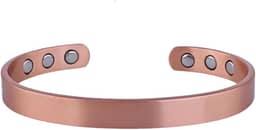 Pulseira Bracelete Magnética Cobre Puro Unissex Ajustável