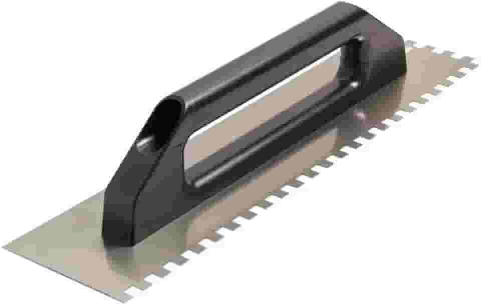 Desempenadeira em Aço Dentada Cabo Plástico 10x10mm 48x12cm