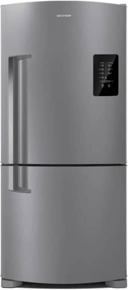 Geladeira Brastemp Frost Free Inverse 588 litros cor Inox com Smart Bar BRE85AK 110V