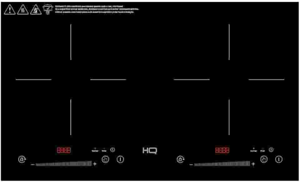 Cooktop de Indução HQ 2 Bocas Portátil 3500W Preto HQ-IDS3502S 220V