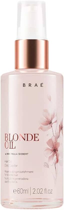 Óleo Capilar BRAÉ Blonde Oil 60ml - Brilho Intenso e Maciez, Controle de Frizz e Pontas Duplas, Fragrância Sofisticada