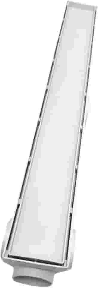 Ralo linear oculto banheiro piscina 6x50 invisível Sinfonado (Branco)