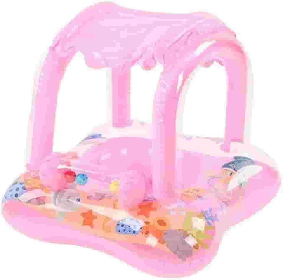 Boia Infantil Little Float com Cobertura Removível para Piscina, Assento Anatômico e Proteção Solar 0 a 3 Anos – Segurança e Conforto