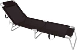 Mor - Cadeira Espreguiçadeira em Alumínio Preta