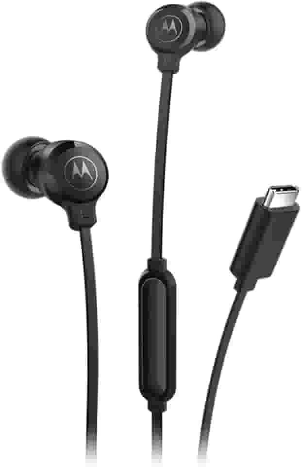 Motorola, Earbuds 3C-S, Conexão USB-C, Fone de Ouvido com Microfone, Preto