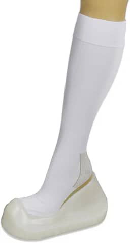 Meia de Compressão Cirúrgica 3/4 Antitrombo 18mmHg Branca Varimed