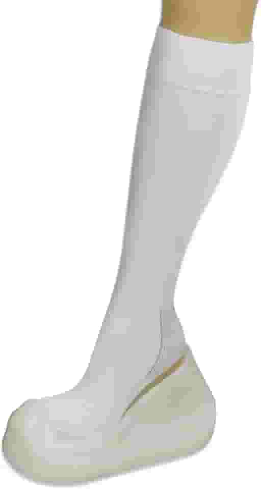 Meia de Compressão Cirúrgica 3/4 Antitrombo 18mmHg Branca Varimed