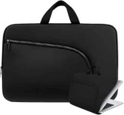 Capa Notebook 15.6 Polegadas Impermeável com Alça e Bolso Leve Reforçada Ideal para Viagem Trabalho e Faculdade Neoprene Premium