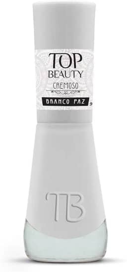 Top Beauty Esmalte New 9Ml Cremoso - 356 - Branco Paz