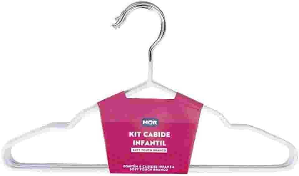 Mor - Kit Cabide Infantil Soft Touch Branco