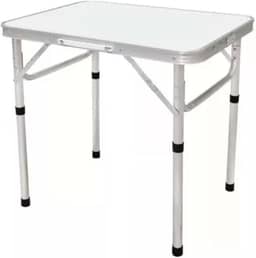 Mesa Dobrável Portátil para Camping e Praia, 60x45cm, Branca, Compacta Tipo Maleta