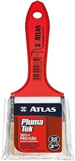 Atlas - Trincha Média de 2" de Cerdas Sintéticas com Tecnologia Plumatek de Fios Formato Estrelado