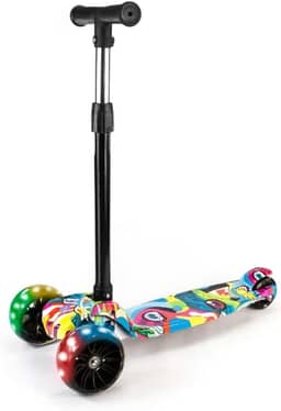 Patinete Infantil 3 Rodas Com Led Dobrável - Mega Compras