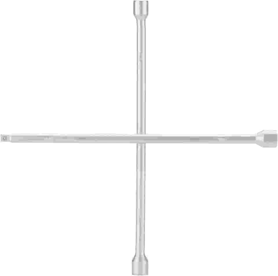 STELS Chave de Roda em Cruz 17-19-21 mm – Aço Carbono 45, Encaixe 1/2", 450 mm