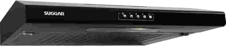 SUGGAR DEPURADOR DE AR SLIM C/MANTA 60CM PRETO 3 VELOCIDADES 110V DI601PT