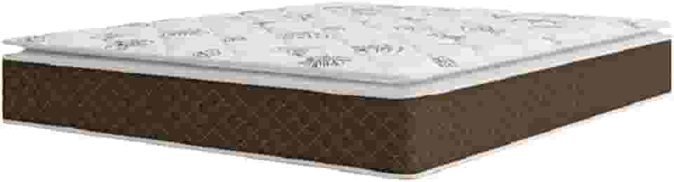 Colchão Casal Queen Molas Ensacadas Pillow Top Martino 158x198x25cm Marrom/branco Umaflex - Suporta até 120kg por Pessoa