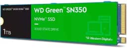 SSD WD Green SN350 1TB NVMe M.2 2280 (Leitura até 2400MB/s e Gravação até 1850MB/s)