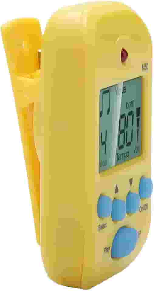 Generic Mini Metrônomo Digital Portátil Beat Tempo para Músicos Com Clipe e Design de Buraco de Cordão para Guitarristas e Bateristas Azul (Amarelo)