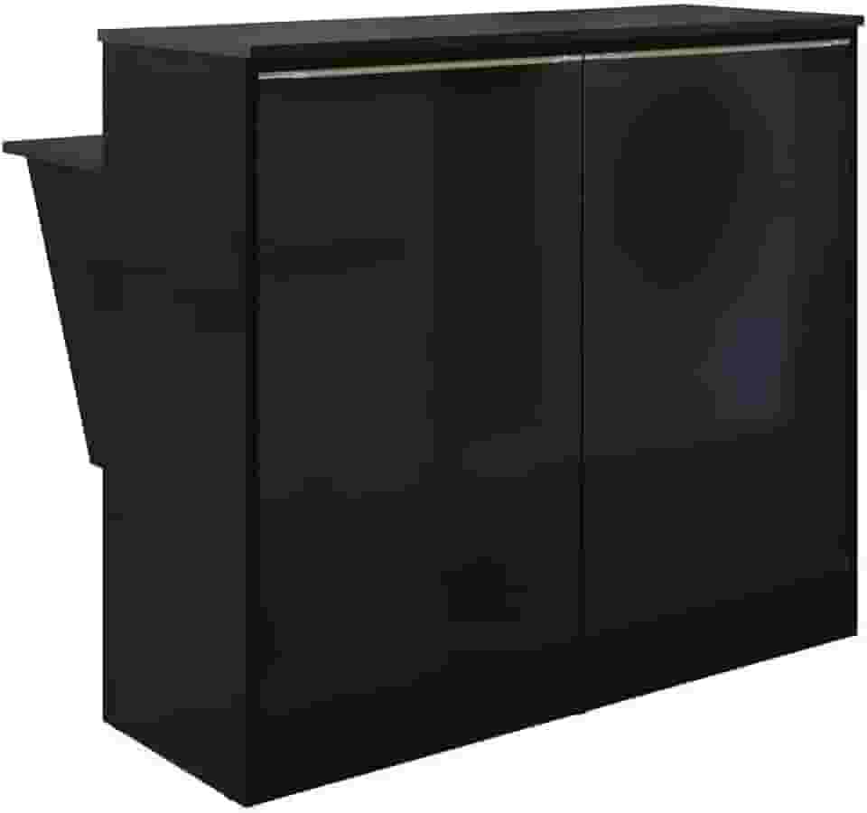 Bancada Balcão com Prateleira/divisor de ambientes Multimóveis Preto