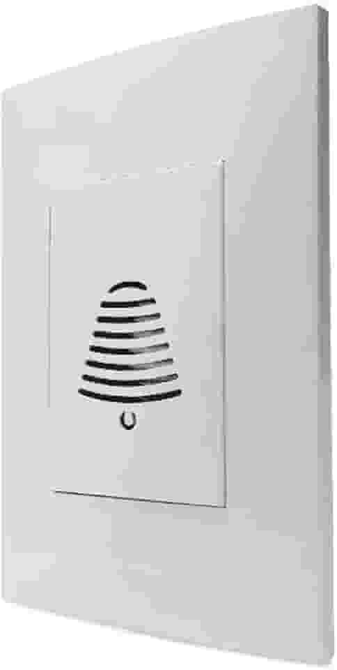 Conjunto Campainha Cigarra com Placa 4X2, Alumbra, Inova Pro 85063, Branco