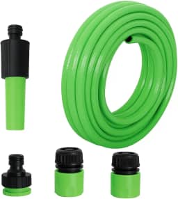 Mangueira de Jardim Flexível 20 Metros com Esguicho Regulável e 3 Engates Rápido - Kit Completo de Irrigação – Resistente, Elástica e à Prova de Vazamentos para Lavar Carros e Regar Plantas