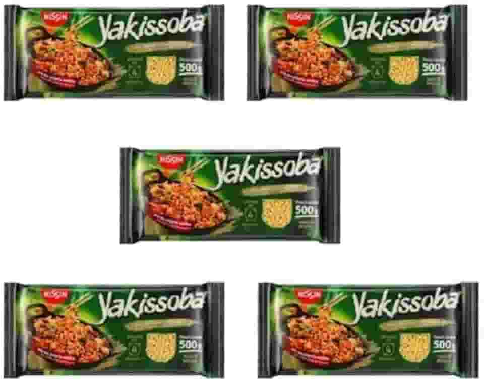 Kit 5 Macarrao Instantâneo Para Yakissoba Nissin 500g