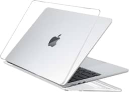 Capa de proteção para Macbook Air de 15 polegadas, modelos chip M4, M3 e M2, A3241, A3114 e A2941 (Transparente)