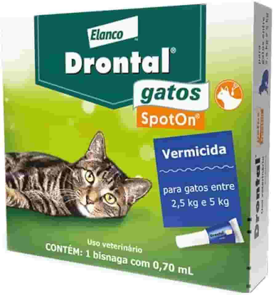 Vermífugo Drontal SpotOn para Gatos de 2,5 Kg a 5 Kg - 1 Bisnaga