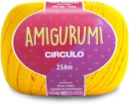 Linha Amigurumi 254m 125g Canário 1289 Círculo