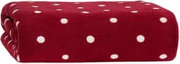 Manta Cobertor Em Microfibra Dyuri Mix 180x200cm Toque Aveludado Estampada Em Bolinhas Poa 1 Peça | ADMIRARE (VINHO)