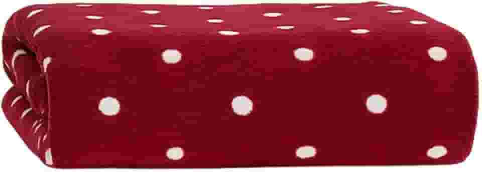 Manta Cobertor Em Microfibra Dyuri Mix 180x200cm Toque Aveludado Estampada Em Bolinhas Poa 1 Peça | ADMIRARE (VINHO)