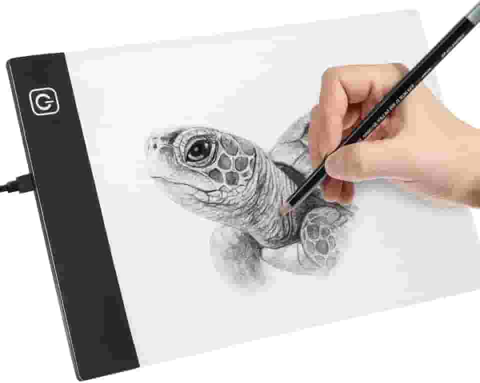 Prancheta de Desenho com Luz LED A4 USB – Mesa de Luz com 3 Níveis de Iluminação, Ideal para Desenho Técnico, Esboços, Desenhistas e Crianças Profissional Mesa Led A4 Desenho Transposição Premium