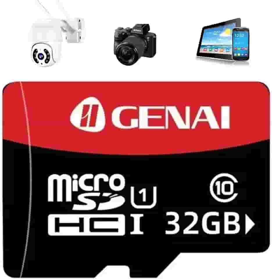 Cartão de Memória Micro SD, Alta Velocidade de Gravação e Leitura, Compatível com Smartphone, Tablet, Câmera, Console, Classe 10 e UHS-I, Disponível em 32GB, 64GB e 128GB (32.0, GB)