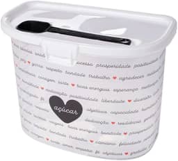 Pote Açúcar Com Colher Plasútil