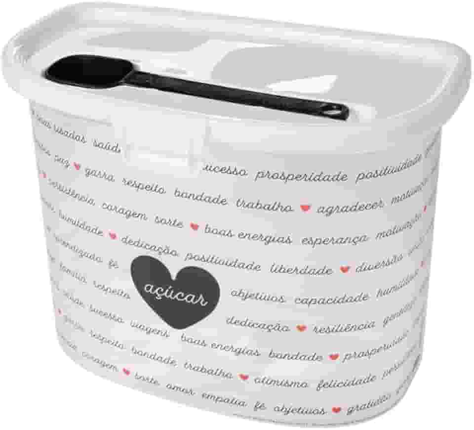 Pote Açúcar Com Colher Plasútil