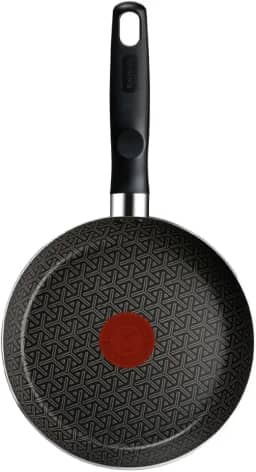 Frigideira Rochedo Robusta Grafite 20cm com Antiaderente Resist 3X, Reforçado com Partículas Minerais, Alta Espessura, Base Limpa Fácil e Thermo-Sinal