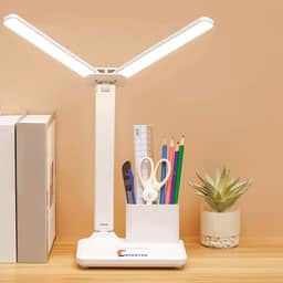 Luminária Abajur De Mesa Lâmpada De Estudo/Luminária De Mesa LED Grande capacidade com dimerização contínua, candeeiro de mesa dobrável luminária mesa