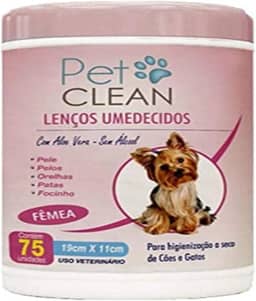 Lenços Umedecidos Para Pets Pet Clean Fêmea