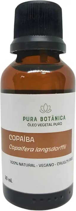 Óleo Vegetal de Copaíba 30ml – 100% Puro Pura Botânica para Cuidados com a Pele, Hidratação Natural, Massagem e Rotinas de Bem-Estar