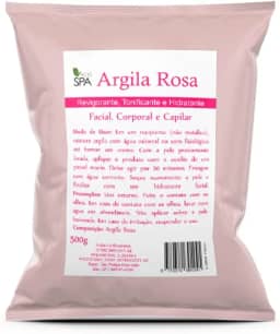 Argila Verde, Preta, Rosa, Branca, Amarela, Mascara Facial - Capilar 500g (ROSA 500G)