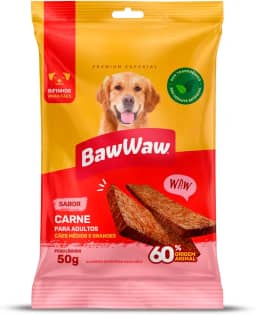 Bifinho Baw Waw para Cães Sabor Carne 50g