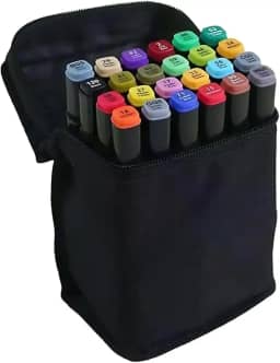 Caneta Marcador Touch para Colorir Desenho Boobie Goods Profissional, Ponta Dupla, Codificados por Cores, Caixa de Bônus marcadores artisticos, Canetinha Touch Coloridas para Boobie Goods (24 cores)