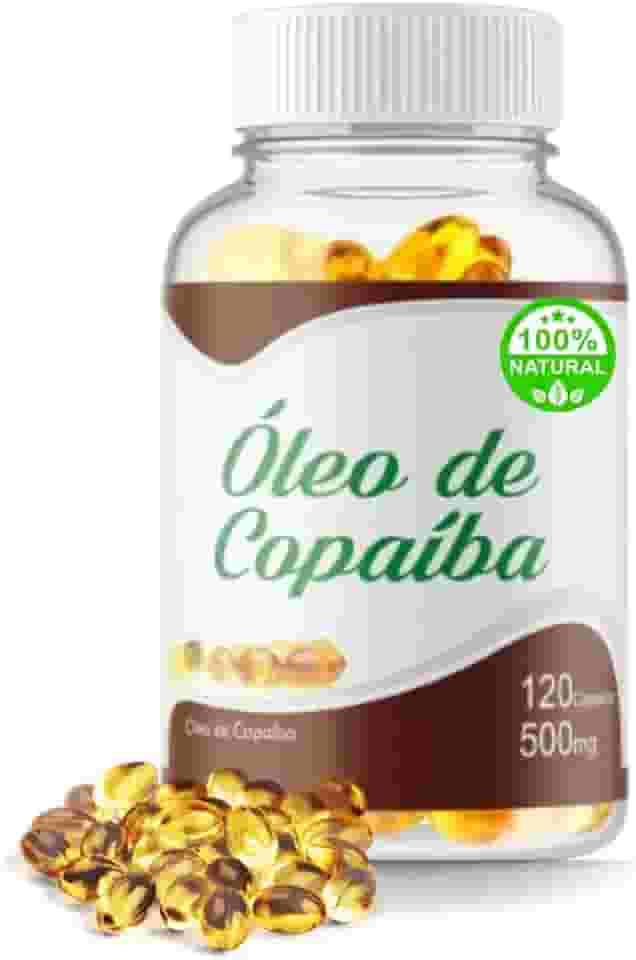 Óleo de Copaíba 100% Puro Natural 500mg 120 Cápsulas