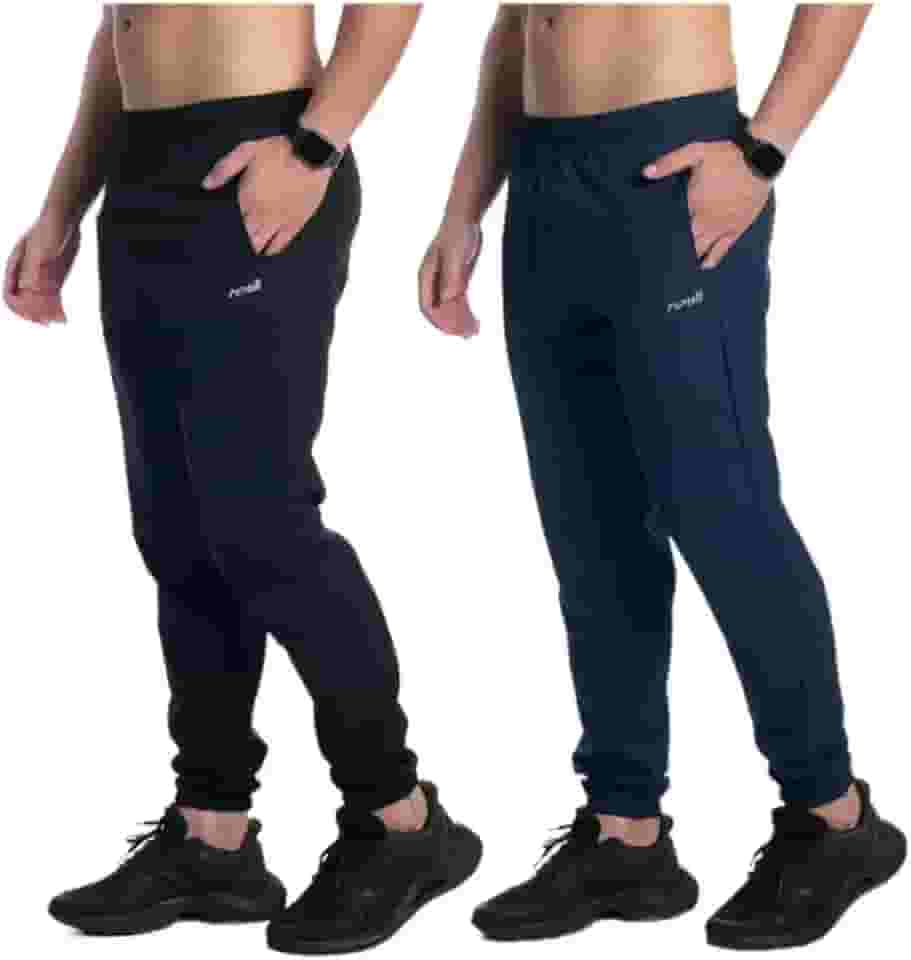 Kit 2 Calça Tactel Elastano Jogger Masculina Corta Vento Treino Academia Esportiva