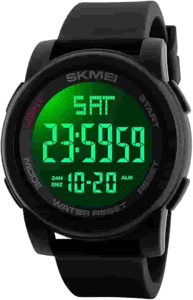 Relógio Masculino Skmei 1257 Á Prova D'água 50m Digital Esportivo Shock Silicone Preto