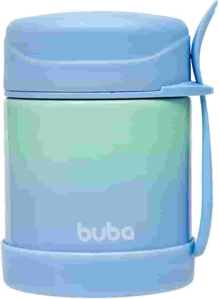 Buba Pote Termico C/Colher Degrade Azul