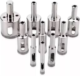 JOGO COM 10 BROCAS DIAMANTADAS 6-30MM