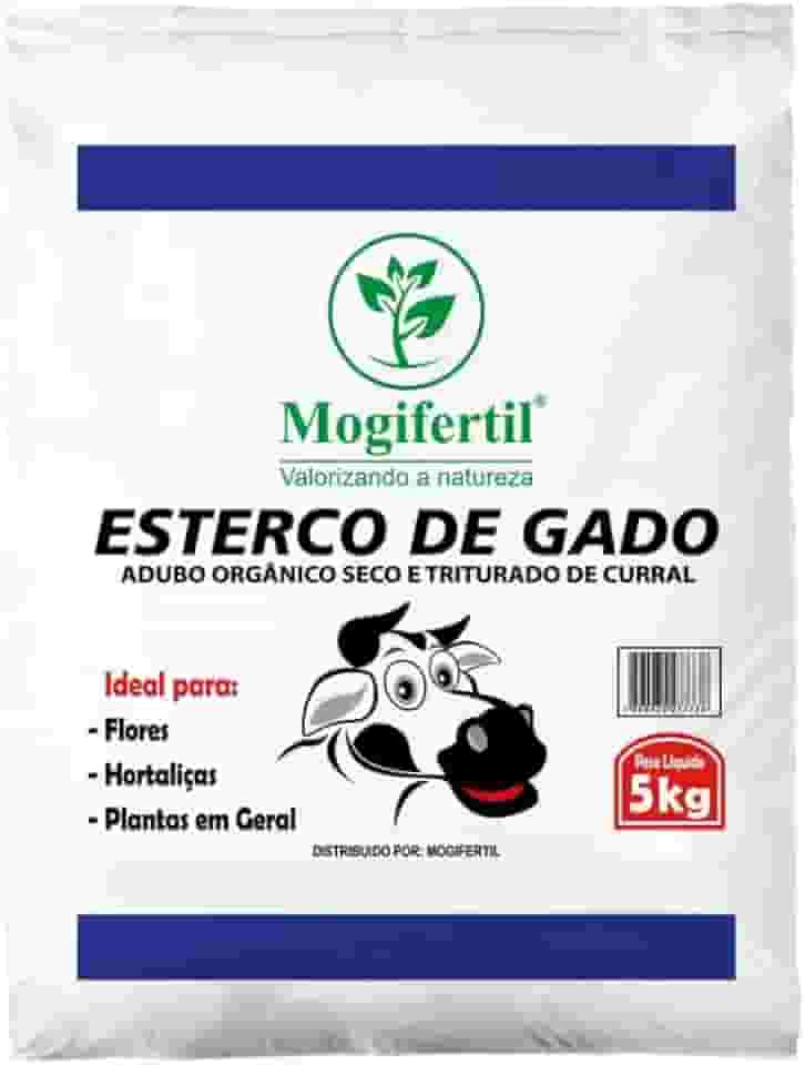 5Kg Esterco Bovino/Gado Adubo Curral Orgânico Seco Mogifertil
